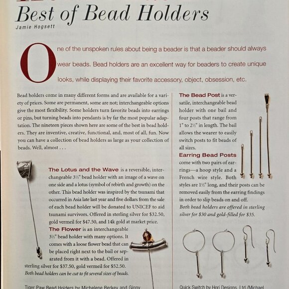 Beadwork Magazine October November 2005 Bring On The Bracelets - Picture 3 of 16